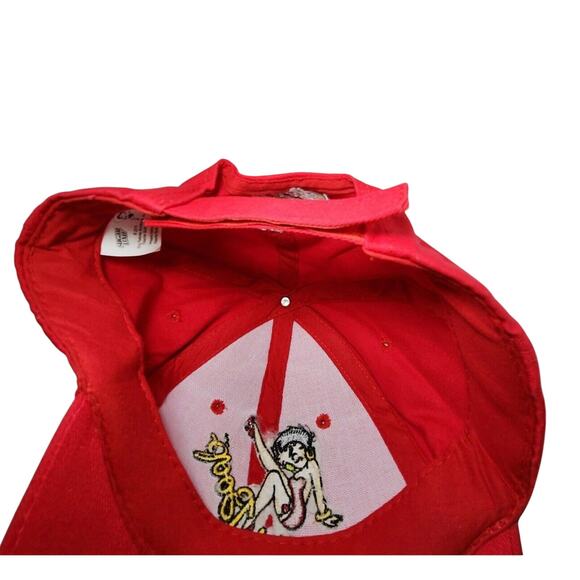 Betty Boop Baseball Hat Cap Sugar Loaf 2011 Red One Size Boop Oop Doop Kiss Lips - Picture 8 of 8